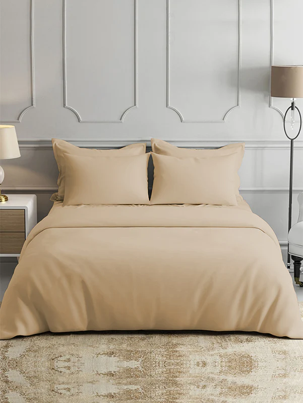 Beige Bamboo Bed Sheets - Cooling Comfort For Modern Bedrooms
