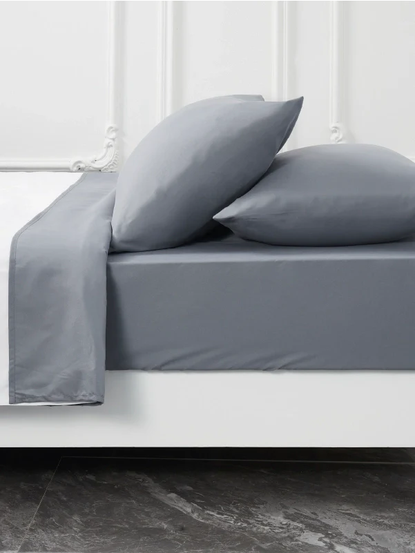 Grey Bamboo Pillow Cases Sets - Wrinkle-Free Pillowcase for Bamboo Comfort