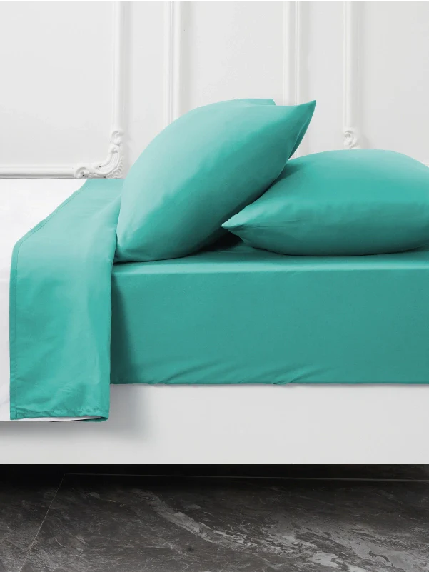 Teal Bamboo Pillow Cases Sets - Hypoallergenic & Breathable Pillowcase Set